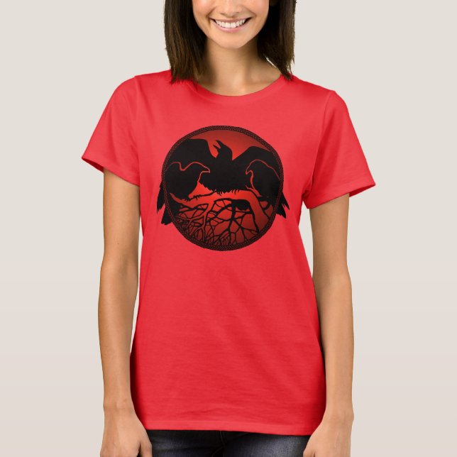 Raven T - Shirt Raven Art Bio Shirts (Vorderseite)