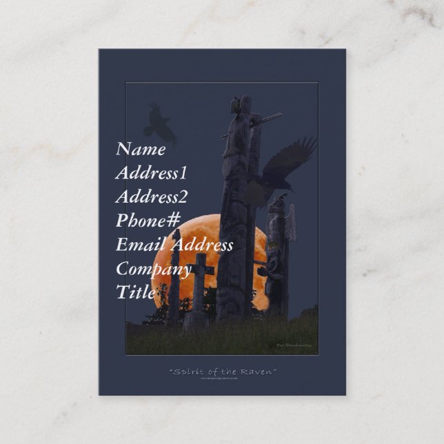 Raven & Totems Visitenkarten Visitenkarte (Vorderseite)