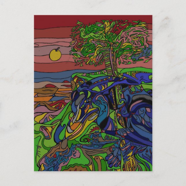 Raven Tree Postkarte (Vorderseite)