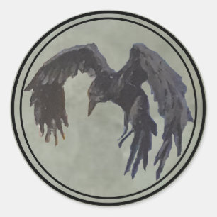 Raven Umschlag Aufkleber