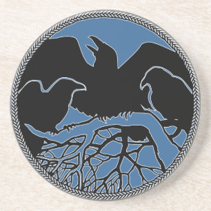 Raven Untersetzer Raven Gift Raven & Crow Art Deco