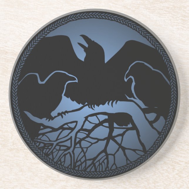 Raven Untersetzer Raven Gift Raven & Crow Art Deco (Vorne)