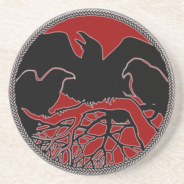 Raven Untersetzer Raven Gift Raven & Crow Art Deco (Vorne)