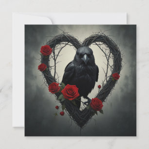 Raven Valentines Feiertagskarte