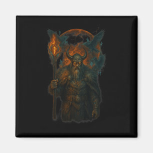 Raven Viking Halloween Design Norse Sorcermoon Magnet
