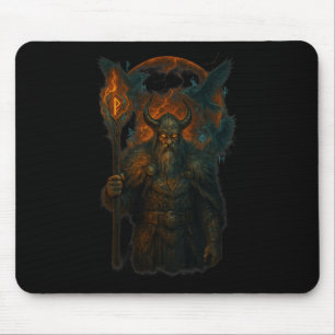 Raven Viking Halloween Design Norse Sorcermoon Mousepad