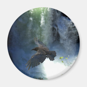 RAVEN & WASSERFALL Naturgeschenke Magnet