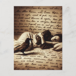 Raven Watches über Frauenschlafen Postkarte