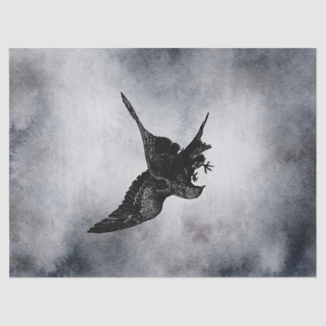 Raven Watercolor Seidenpapier (Vorderseite)