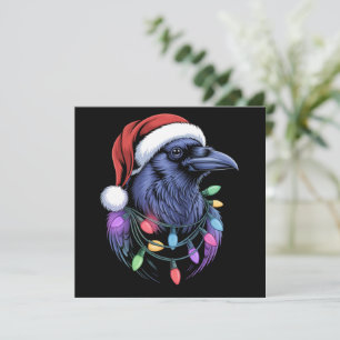Raven Weihnachtsmann-Christbaum-Beleuchtung Weihna Feiertagskarte
