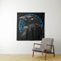 Raven with Norse Runes - Dunkle Kunst