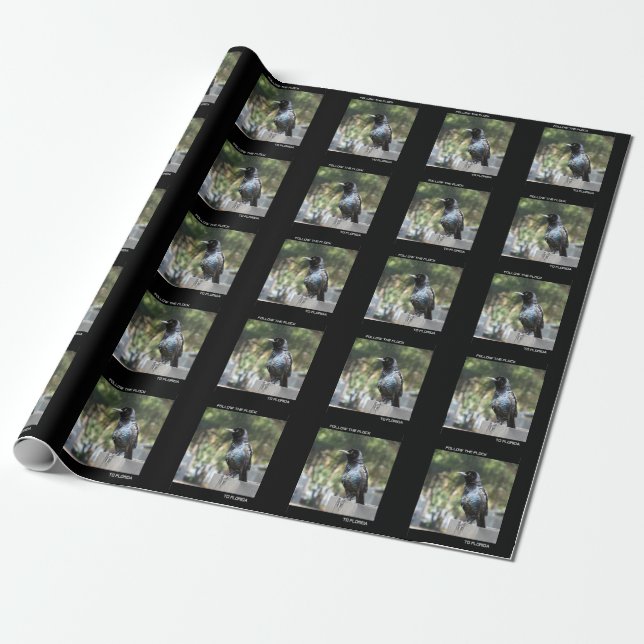 Raven Wrapping Paper Geschenkpapier (Ungerollt)