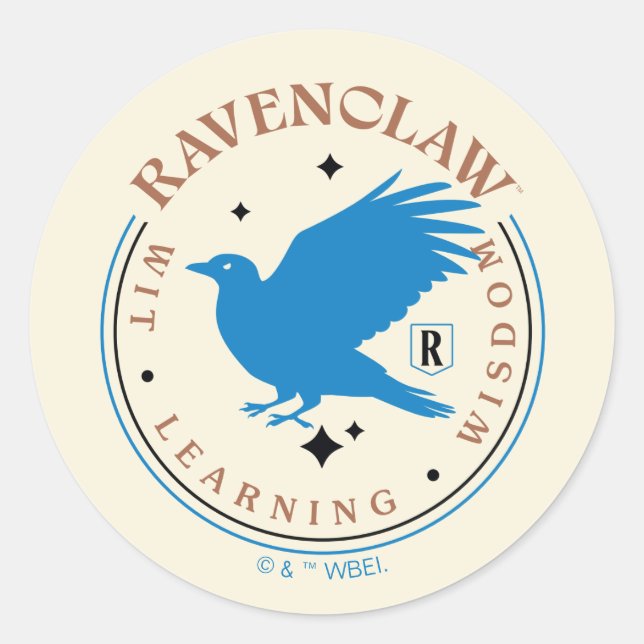 RAVENCLAW™ Blue Eagle House Pride Abzeichen Runder Aufkleber (Vorderseite)