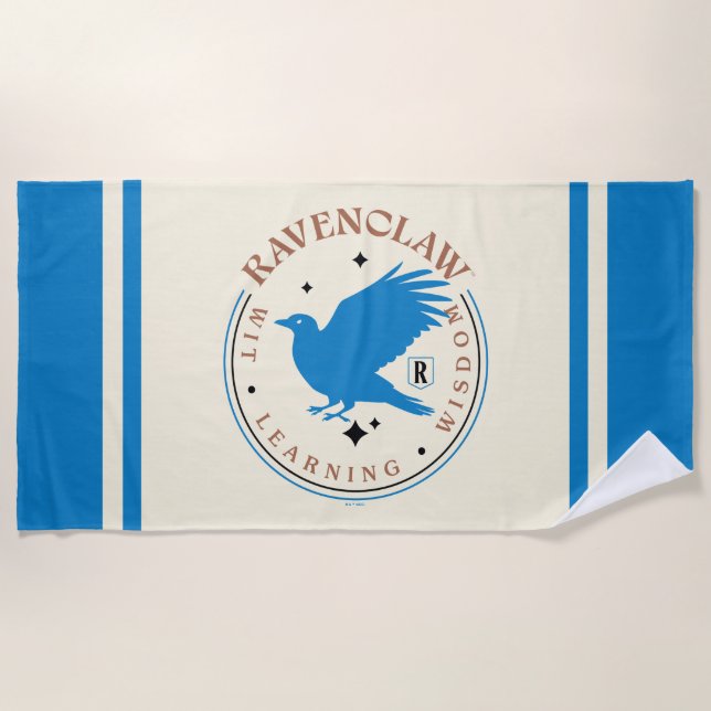 RAVENCLAW™ Blue Eagle House Pride Abzeichen Strandtuch (Vorderseite)