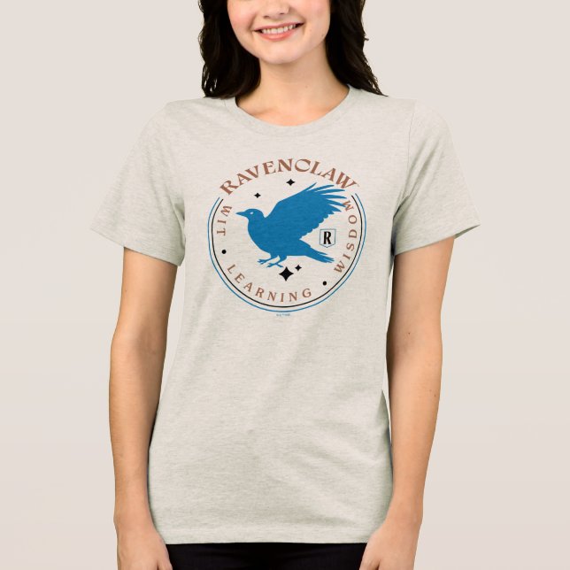 RAVENCLAW™ Blue Eagle House Pride Badge Tri-Blend Shirt (Vorderseite)