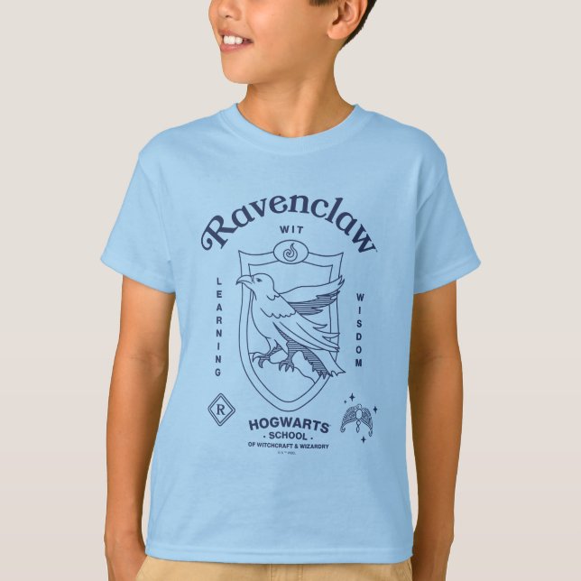 RAVENCLAW™ Geistreiches Lernen Weisheitswappen T-Shirt (Vorderseite)