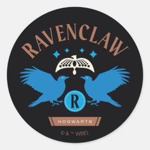 RAVENCLAW™-Haus-Doppeladler-Diadem-Grafik Runder Aufkleber