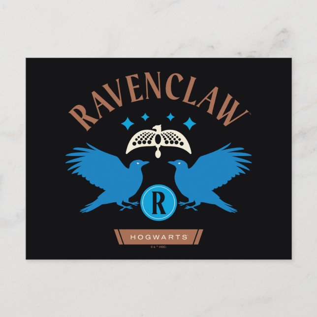 RAVENCLAW™ House Double Eagle Diadem Graphic Postkarte (Vorderseite)