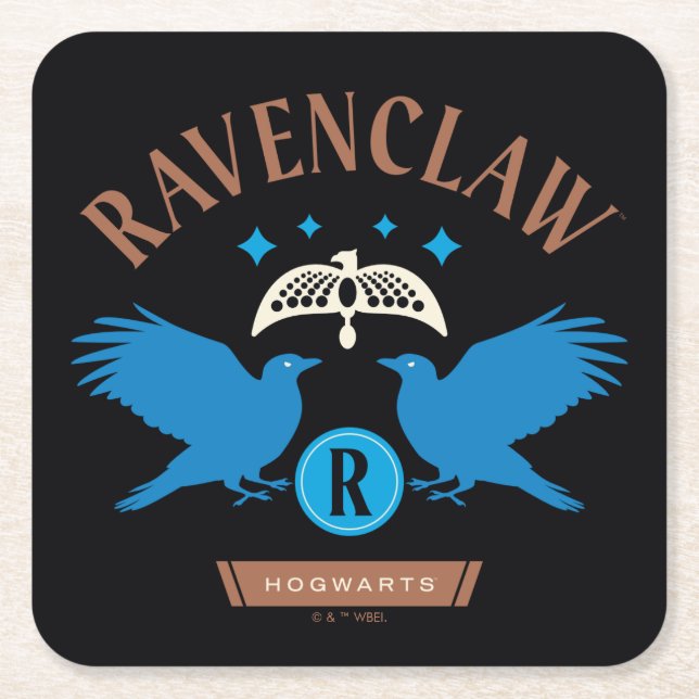 RAVENCLAW™ House Double Eagle Diadem Graphic Rechteckiger Pappuntersetzer (Vorderseite)