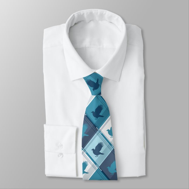 RAVENCLAW™ Tartan Kariertes Muster Krawatte (Gebunden)