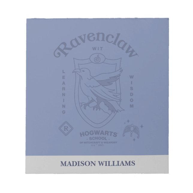 RAVENCLAW™ Wit Learning Wisdom Crest Notizblock (Vorderseite)