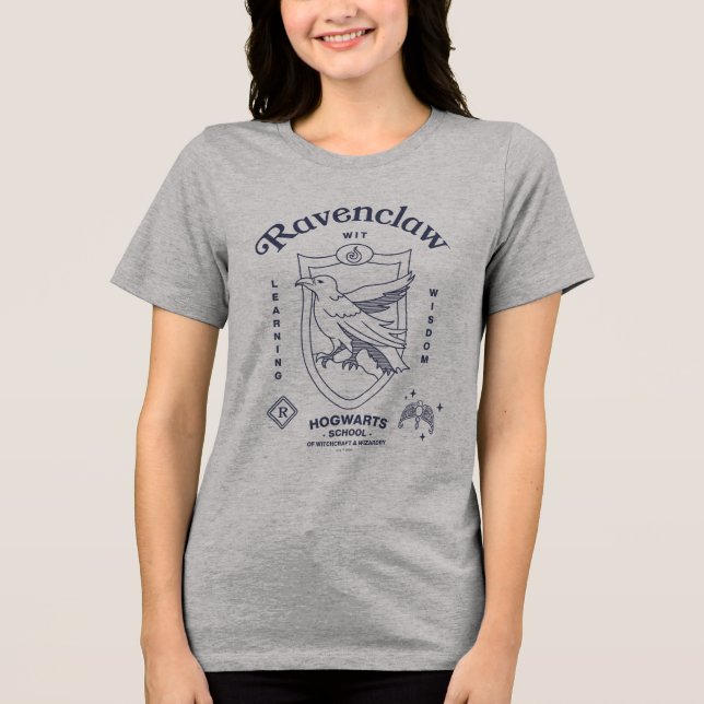 RAVENCLAW™ Wit Learning Wisdom Crest Tri-Blend Shirt (Vorderseite)