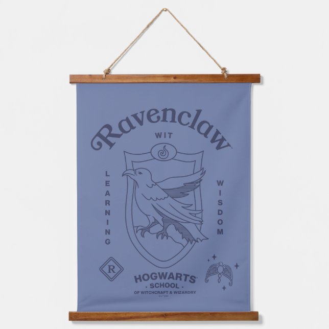 RAVENCLAW™ Wit Learning Wisdom Crest Wandteppich Mit Holzrahmen (Vorderseite)
