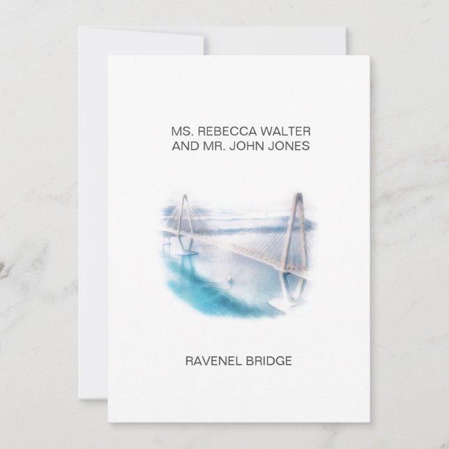 Ravenel Bridge - Charleston Feiertagskarte (Vorderseite)