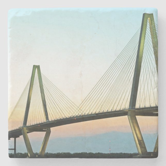 Ravenel Bridge Untersetzer, Charleston, South Caro Steinuntersetzer (Vorderseite)