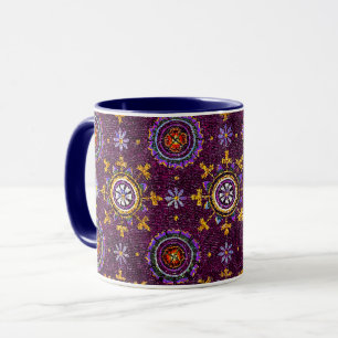 RAVENNA BYZANTINISCHE MOSAIKEN,STERN,LILA STERNENN TASSE