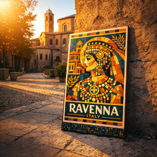 Ravenna Italien Byzantinische Kaiserin Mosaik Post Leinwanddruck
