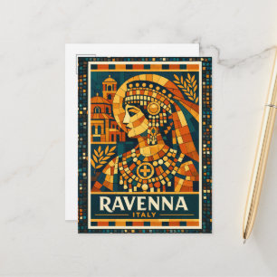 Ravenna Italien Byzantinische Kaiserin Mosaik Post Postkarte