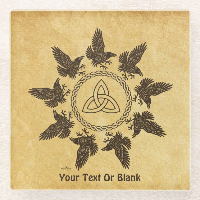 Ravens Circle Dance Glasuntersetzer (Vorderseite)
