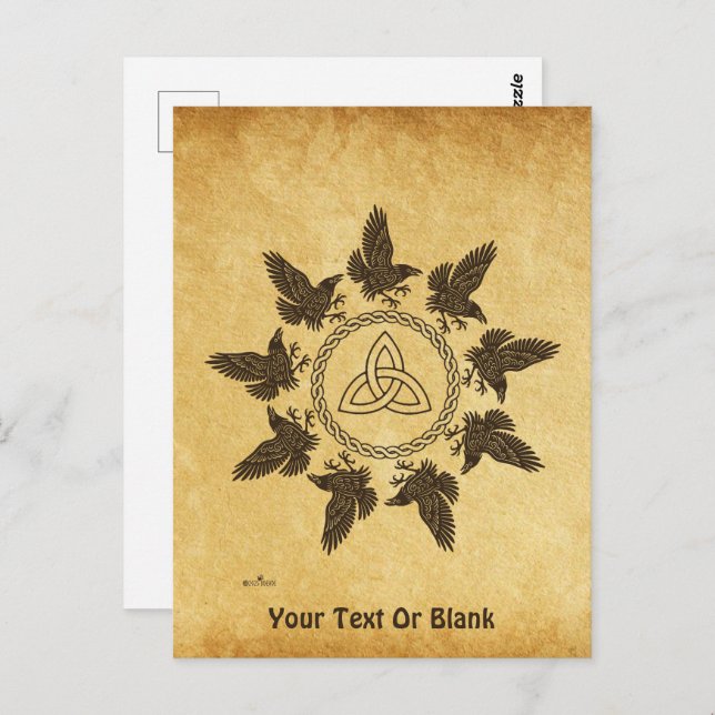 Ravens Circle Dance Postkarte (Vorne/Hinten)