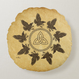 Ravens Circle Dance Rundes Kissen