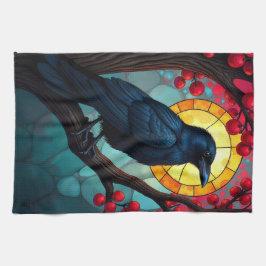 Ravens-Crows-Glass Cherry Tree Geschirrtuch
