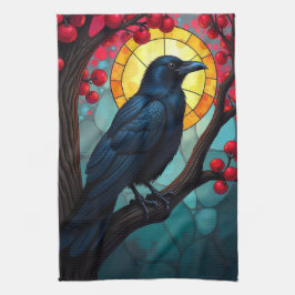 Ravens-Crows-Glass Cherry Tree Geschirrtuch
