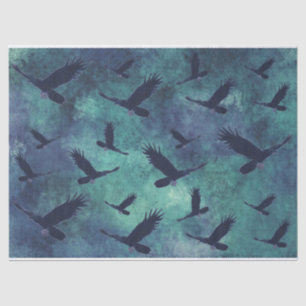 Ravens Decoupage Tissue Paper Seidenpapier