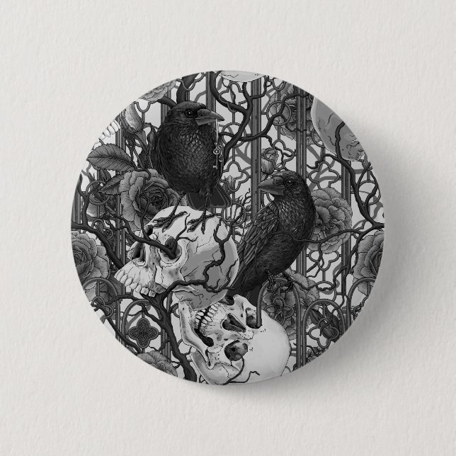 Raven's Geheimnis. Dunkle und launische gotische I Button (Vorderseite)