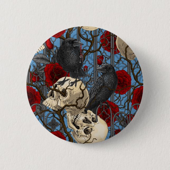 Raven's Geheimnis. Dunkle und launische gotische I Button (Vorderseite)