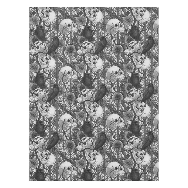 Raven's Geheimnis. Dunkle und launische gotische I Tischdecke (Vorderseite)