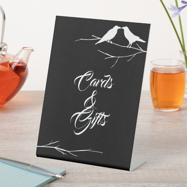 Ravens Gothic Wedding Cards und Geschenke Sockelschild (In Situ)