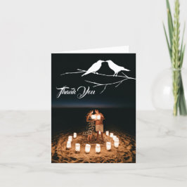 Ravens Gothic Wedding Dankeskarte