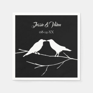 Ravens Gothic Wedding Serviette