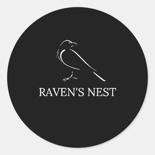 RAVEN'S NEST RUNDER AUFKLEBER (Vorderseite)