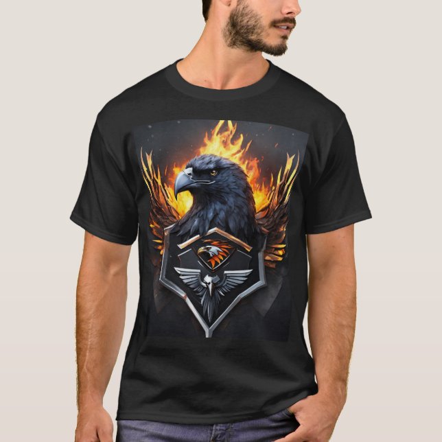 Ravens of the North - Futuristic Warrior Eagle T-S T-Shirt (Vorderseite)