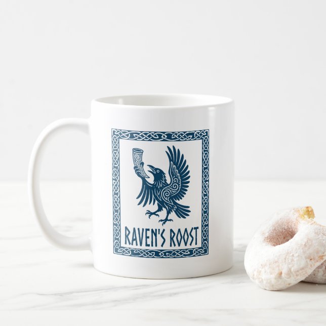 Raven's Roost Pub Wick Schottland Kaffeetasse (Mit Donut)