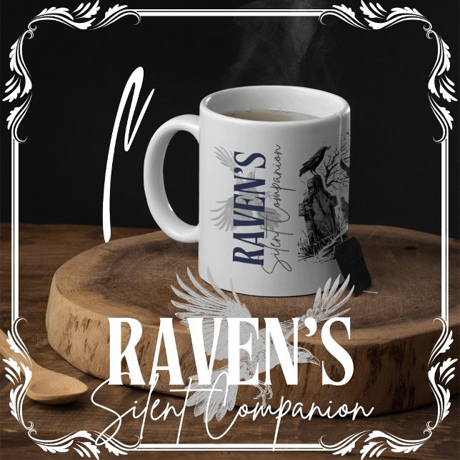 Ravens stille Begleiterin Kaffeetasse (Raven's Silent Companion cover from The Beekeeper Store)