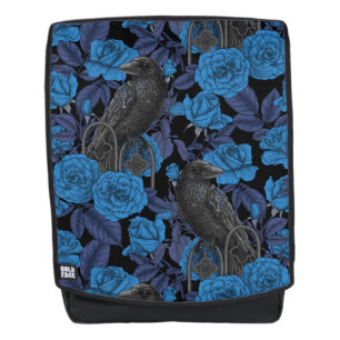 Ravens und blaue Rose Rucksack