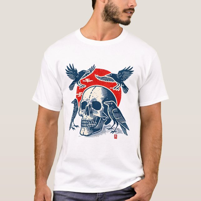 Ravens und Skull T-Shirt (Vorderseite)